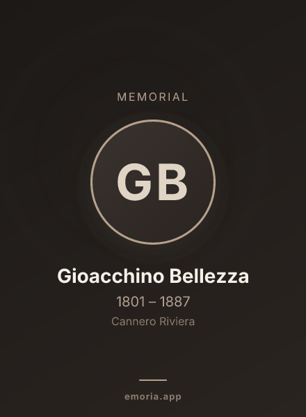 Memorial portrait of Gioacchino Bellezza