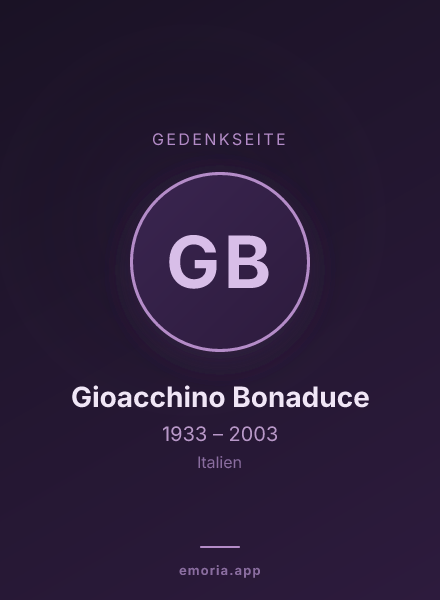 Gedenkportrait von Gioacchino Bonaduce