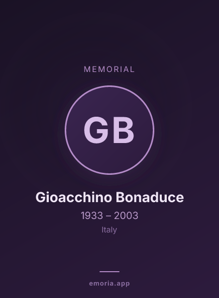 Memorial portrait of Gioacchino Bonaduce