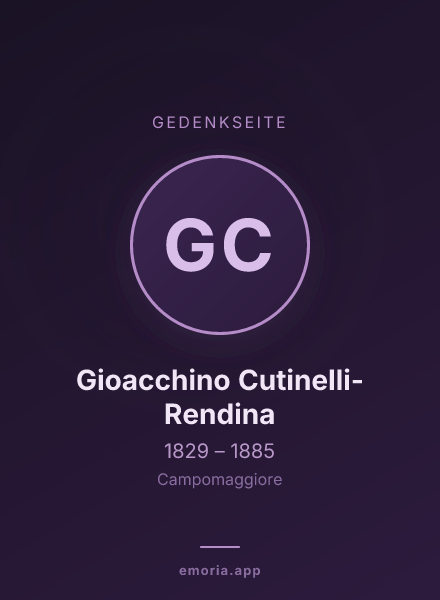 Gedenkportrait von Gioacchino Cutinelli-Rendina