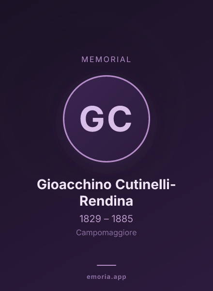 Memorial portrait of Gioacchino Cutinelli-Rendina
