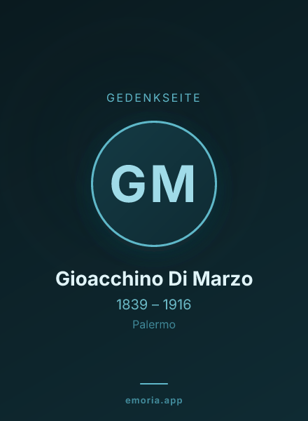 Gedenkportrait von Gioacchino Di Marzo