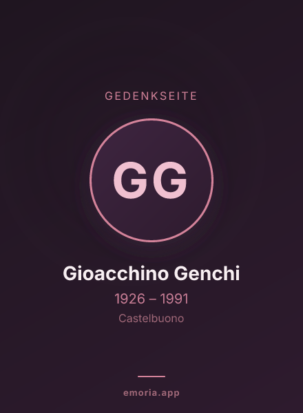 Gedenkportrait von Gioacchino Genchi