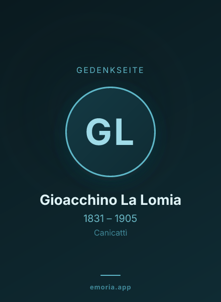 Gedenkportrait von Gioacchino La Lomia
