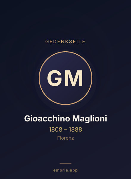 Gedenkportrait von Gioacchino Maglioni