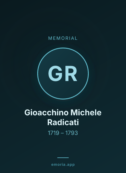 Memorial portrait of Gioacchino Michele Radicati