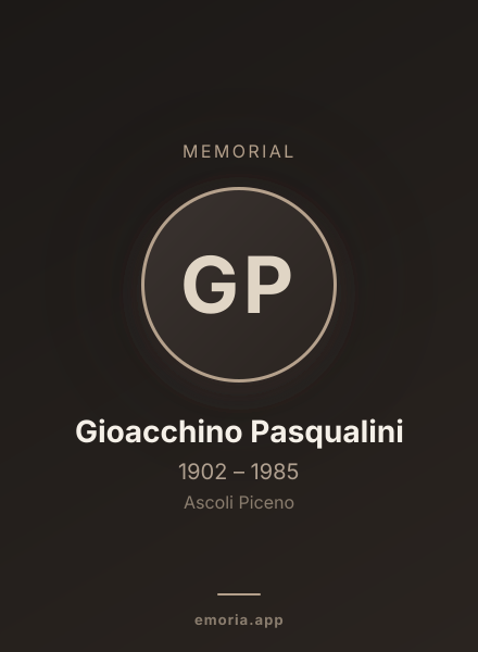 Memorial portrait of Gioacchino Pasqualini