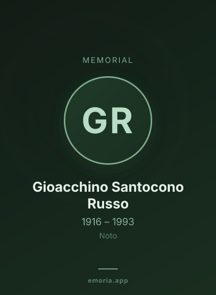 Memorial portrait of Gioacchino Santocono Russo