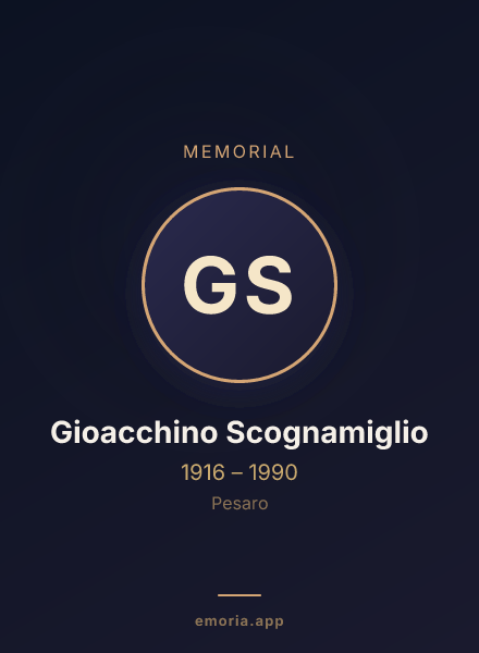 Memorial portrait of Gioacchino Scognamiglio