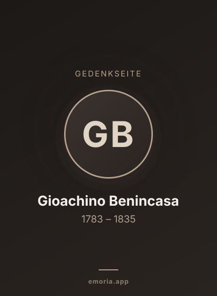 Gedenkportrait von Gioachino Benincasa