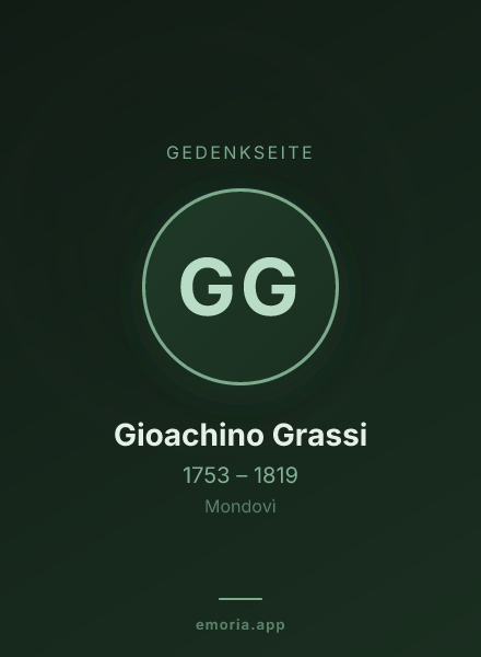 Gedenkportrait von Gioachino Grassi