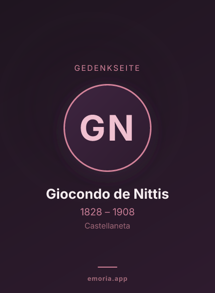 Gedenkportrait von Giocondo de Nittis