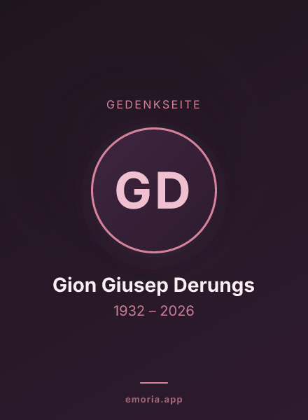 Gedenkportrait von Gion Giusep Derungs