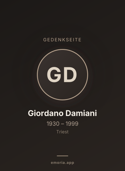 Gedenkportrait von Giordano Damiani