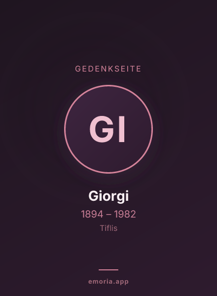 Gedenkportrait von Giorgi