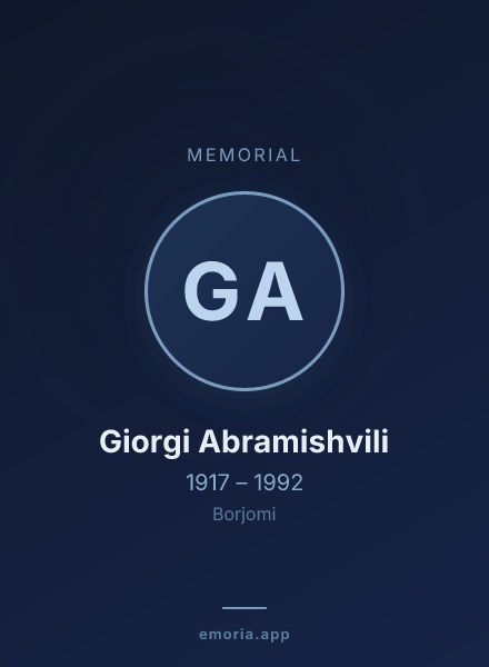 Memorial portrait of Giorgi Abramishvili