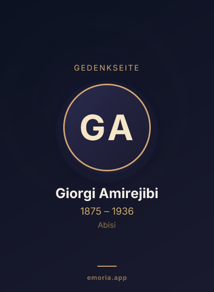 Gedenkportrait von Giorgi Amirejibi