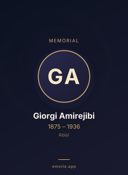 Memorial portrait of Giorgi Amirejibi