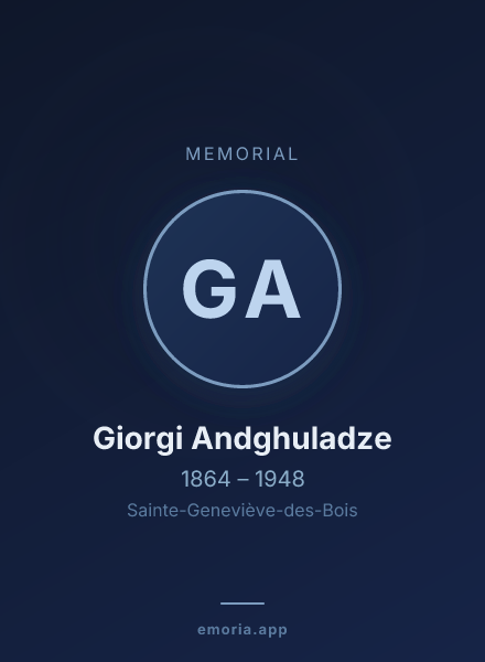 Memorial portrait of Giorgi Andghuladze