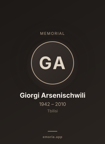 Memorial portrait of Giorgi Arsenischwili