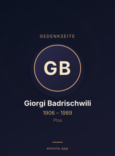 Gedenkportrait von Giorgi Badrischwili
