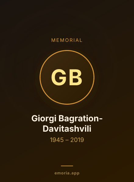 Memorial portrait of Giorgi Bagration-Davitashvili
