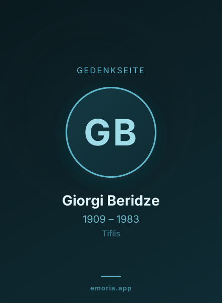 Gedenkportrait von Giorgi Beridze