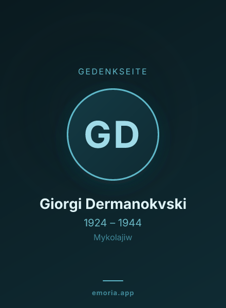 Gedenkportrait von Giorgi Dermanokvski