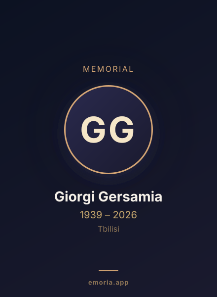 Memorial portrait of Giorgi Gersamia