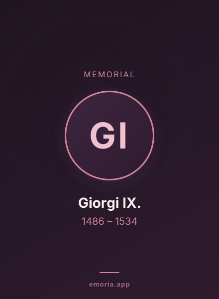 Memorial portrait of Giorgi IX.