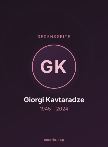 Gedenkportrait von Giorgi Kavtaradze