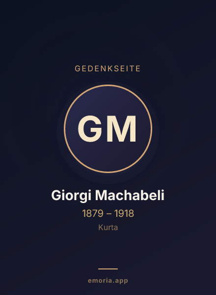 Gedenkportrait von Giorgi Machabeli
