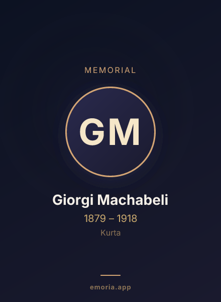 Memorial portrait of Giorgi Machabeli