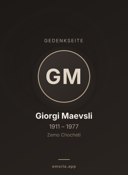 Gedenkportrait von Giorgi Maevsli