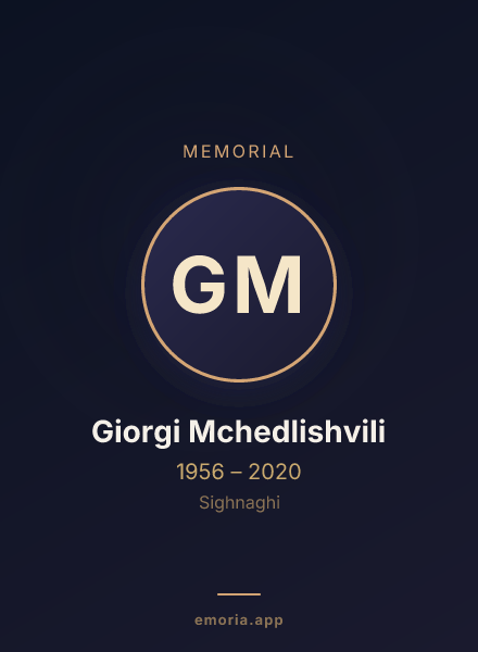 Memorial portrait of Giorgi Mchedlishvili