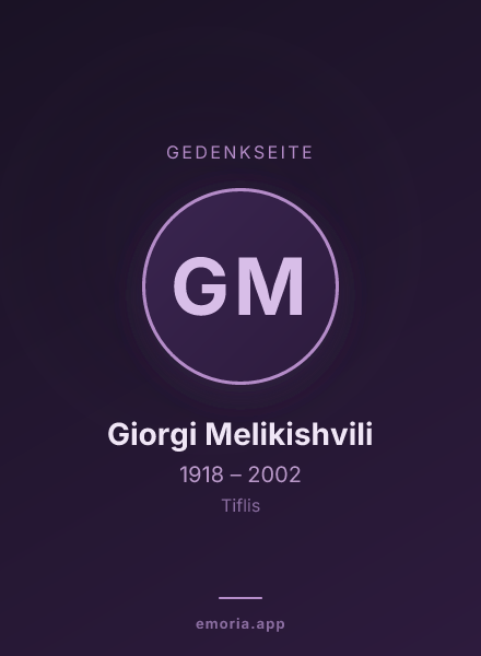 Gedenkportrait von Giorgi Melikishvili