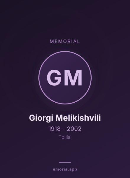 Memorial portrait of Giorgi Melikishvili