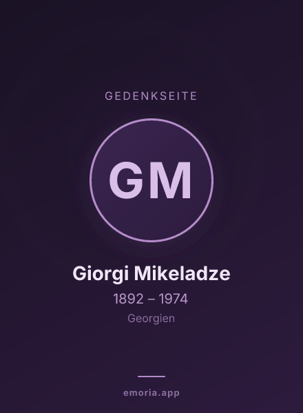 Gedenkportrait von Giorgi Mikeladze