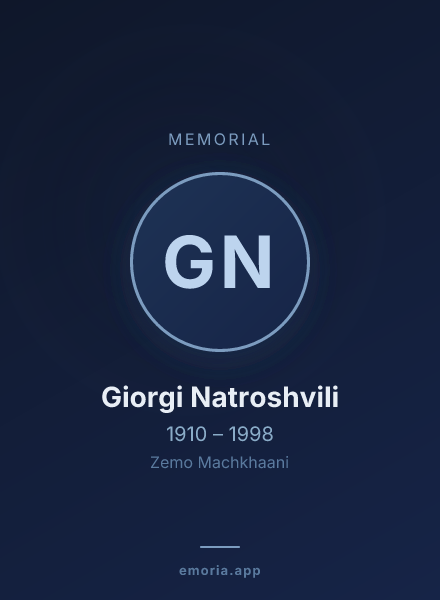 Memorial portrait of Giorgi Natroshvili