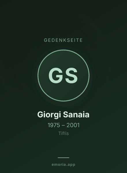 Gedenkportrait von Giorgi Sanaia
