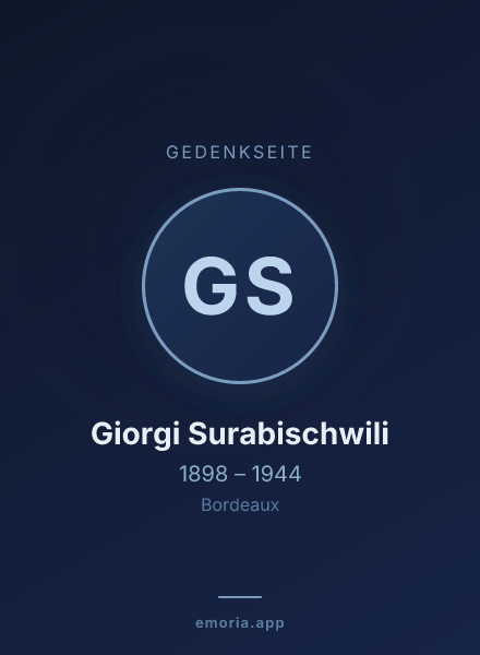 Gedenkportrait von Giorgi Surabischwili