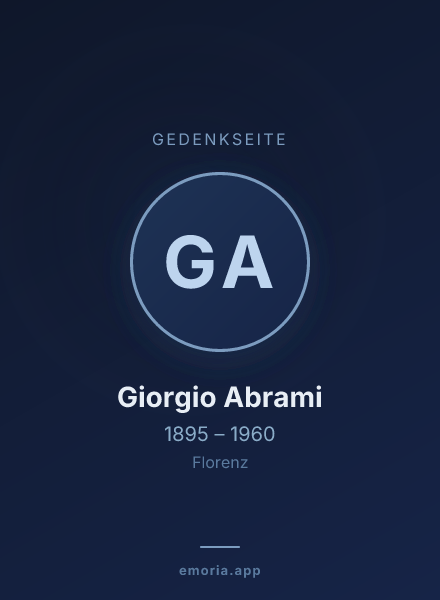 Gedenkportrait von Giorgio Abrami