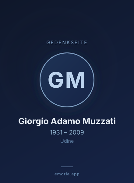 Gedenkportrait von Giorgio Adamo Muzzati