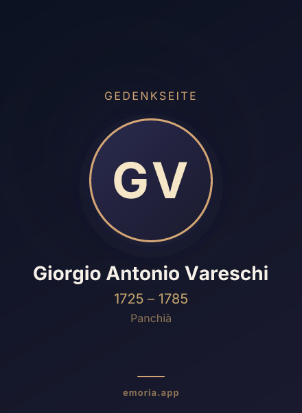 Gedenkportrait von Giorgio Antonio Vareschi