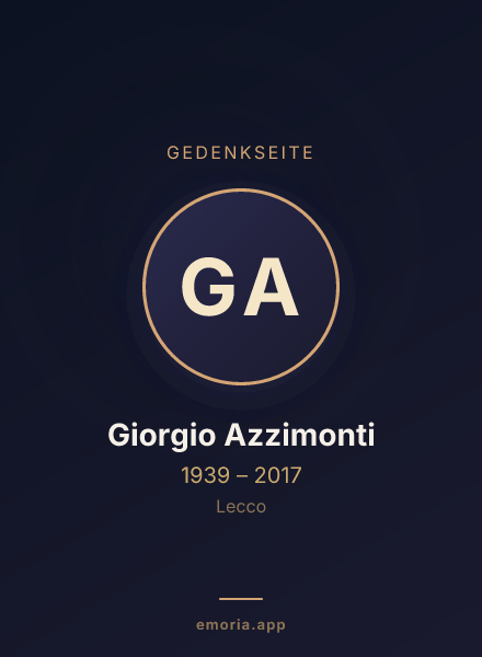 Gedenkportrait von Giorgio Azzimonti