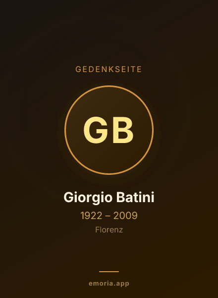 Gedenkportrait von Giorgio Batini