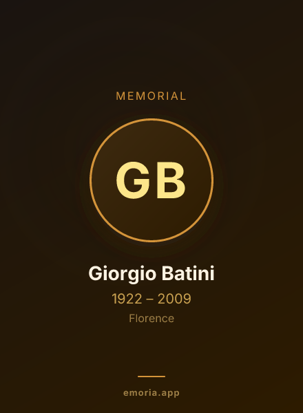 Memorial portrait of Giorgio Batini