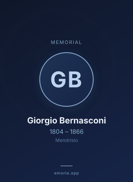 Memorial portrait of Giorgio Bernasconi