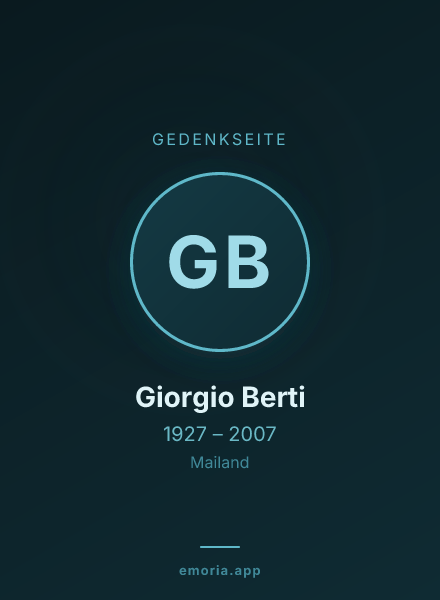 Gedenkportrait von Giorgio Berti