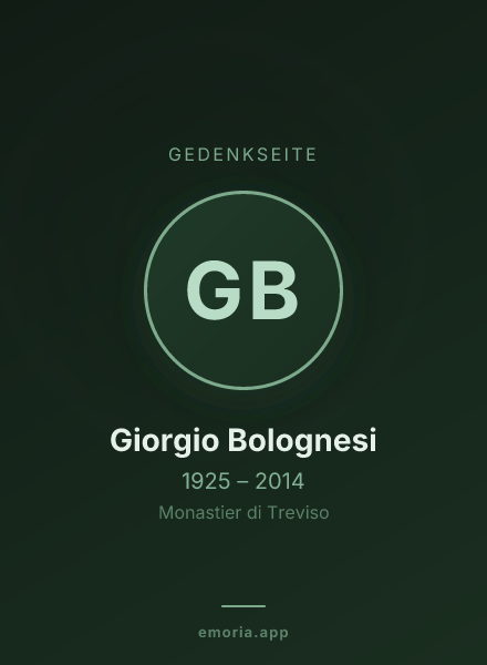 Gedenkportrait von Giorgio Bolognesi